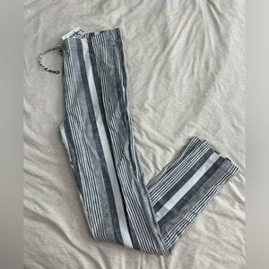 Striped straight leg pants